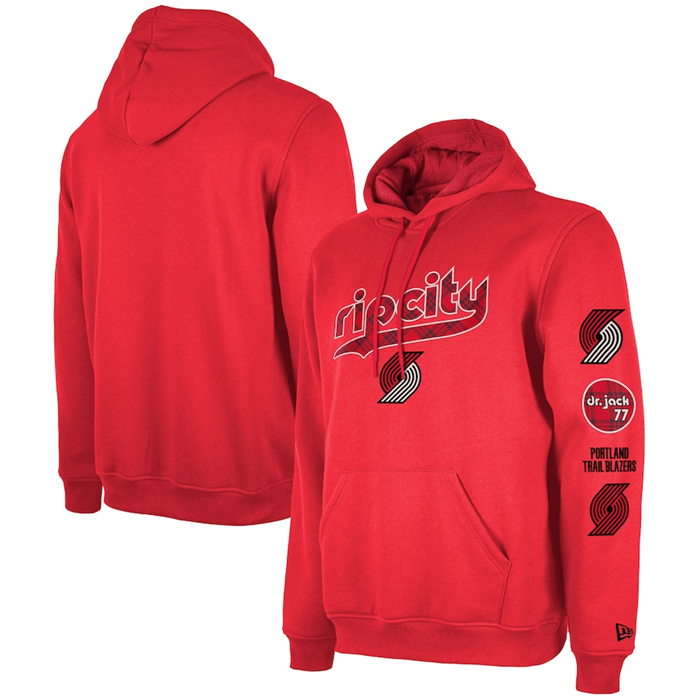 Men's Portland Trail Blazers Red 2023/24 City Edition Pullover Hoodie